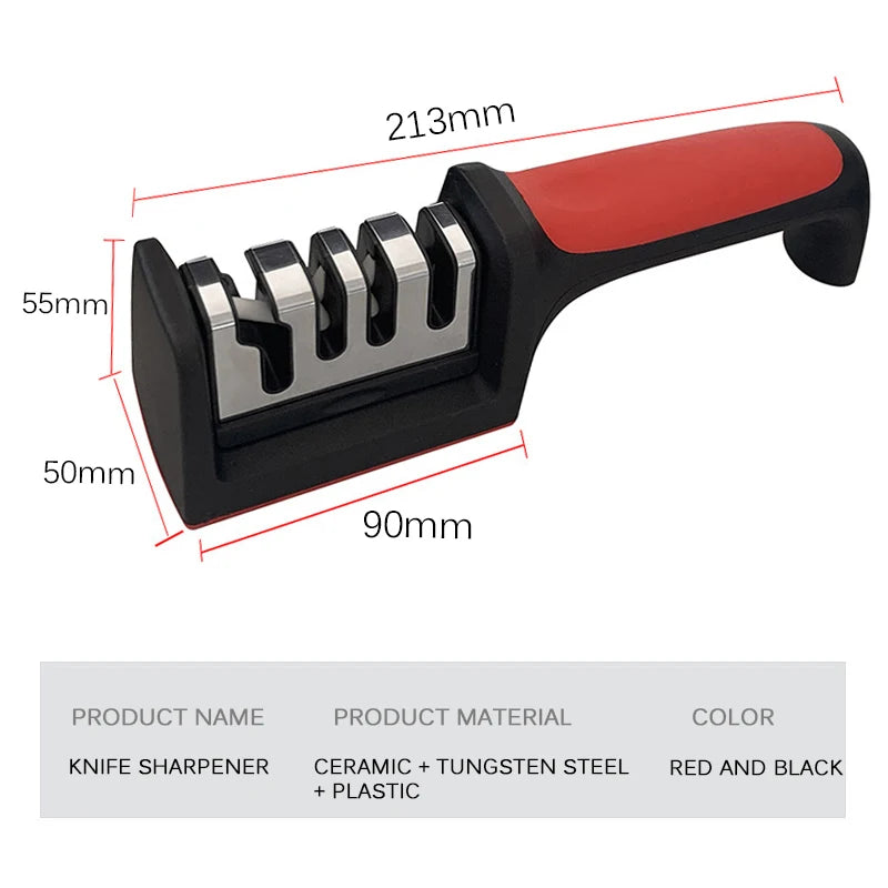 3/4-Segment Multi-Functional Knife Sharpener – Handheld & Durable