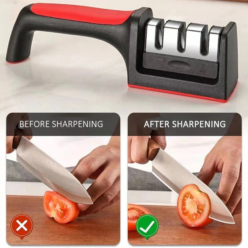 3/4-Segment Multi-Functional Knife Sharpener – Handheld & Durable