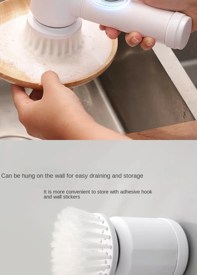 Wireless Electric Cleaning Brush – Multi-Functional Power Scrubber for Kitchen & Bathroom